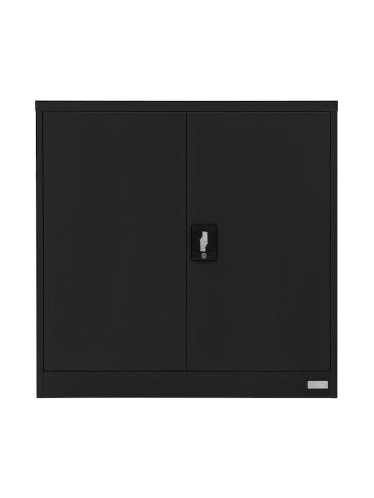 Ντουλάπι Γραφείου Μεταλλικό Μαύρο 90x40x90cm