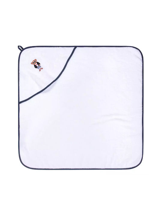 Greenwich Polo Club Hooded Baby Bath Towel White, Blue