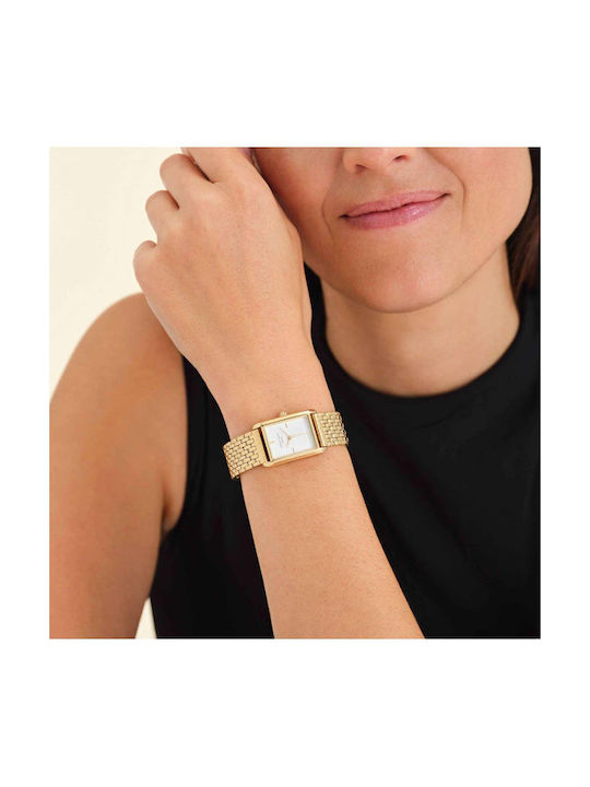 Rosefield Watch with Gold Metal Bracelet