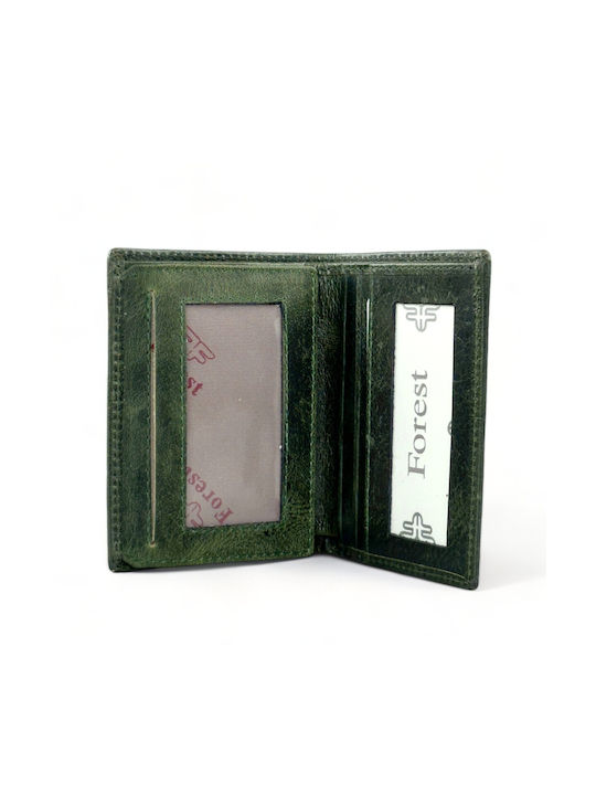 Forest Men's Leather Card Wallet Green