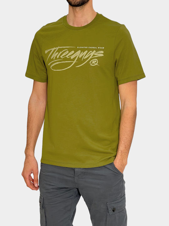 3Guys Men's Short Sleeve T-shirt Green