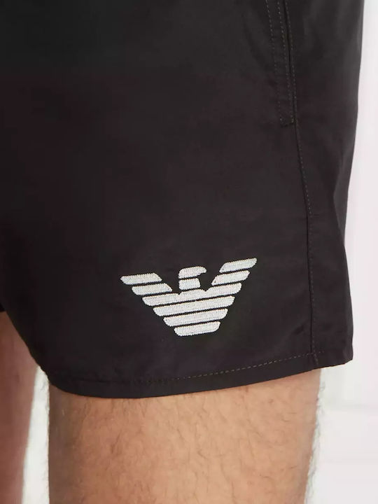 Emporio Armani Herren Badebekleidung Shorts Schwarz mit Mustern