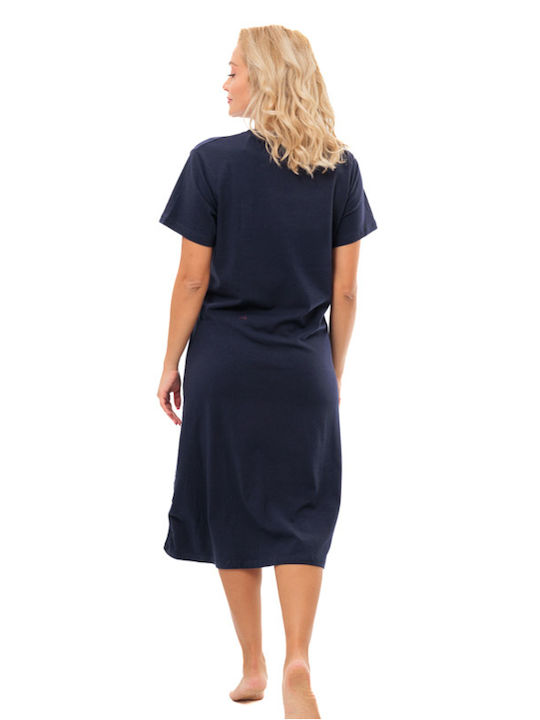 Angel's Secret Nightgown Maternity & Nursing Blue
