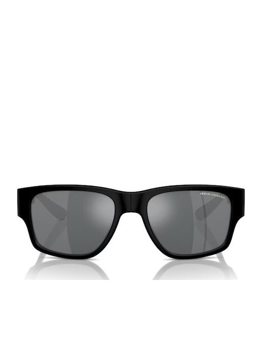 Armani Exchange Унисекс Слънчеви Очила с Черна Пластмасова Рамка и Сиви Стъкла AX4141SU 80786G