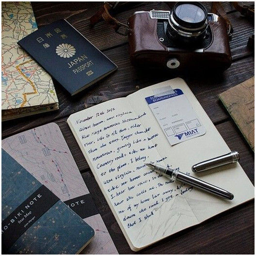 Yamamoto Paper Notizbuch 60 Blätter mit leeren Seiten Braun