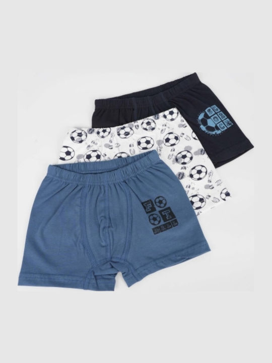 Katamino Set of Kids' Boxers Blue, Blue, Blue, White 3pcs