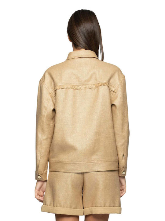 kocca Women's Short Lifestyle Jacket for Winter Gold