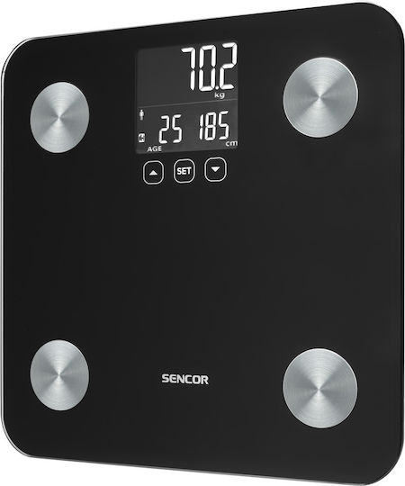 Sencor Digital Bathroom Scale with Body Fat Counter Black SBS 6026BK