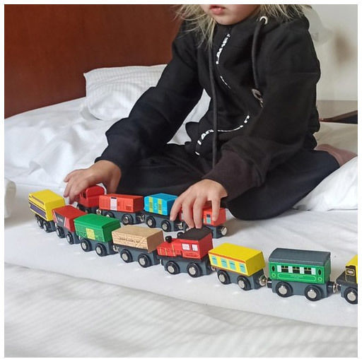 Kruzzel Train made of Wood for 3+ years+ Years