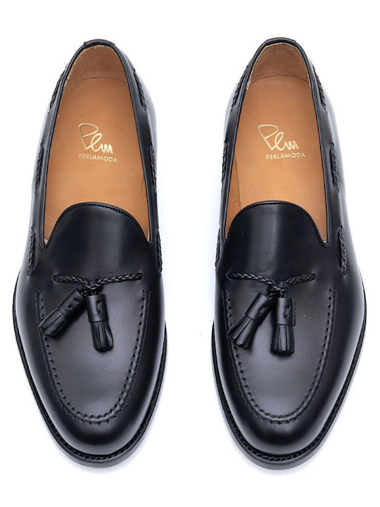 Leder Herren Mokassins in Schwarz Farbe