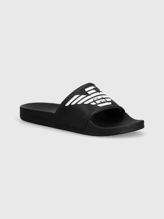 Emporio Armani Ανδρικά Slides Μαύρα