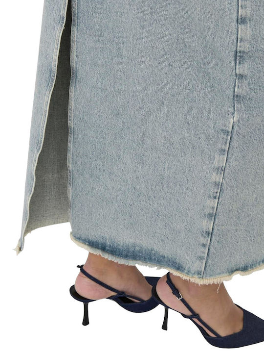 Khloe Denim Maxi Fustă Albastru