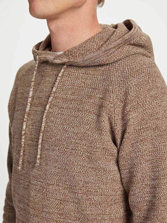 Gabba Herren Langarm-Pullover Rollkragen Braun