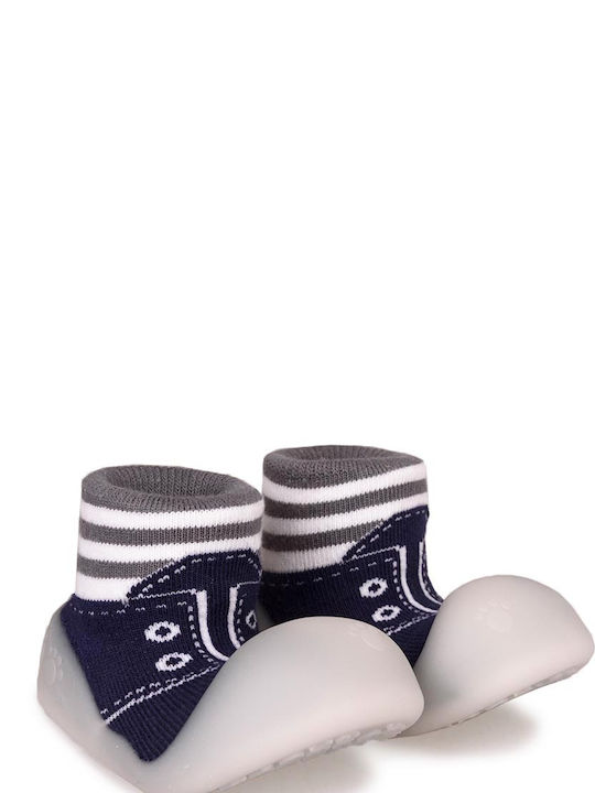 BigToes Kinderstrümpfe Hausschuh-Socken Navy Blu