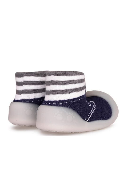 BigToes Детски пантофи-чорапи Navy Blu