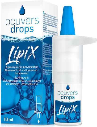 Ocuvers Drops Lipix Augentropfen mit Hyaluronsäure für Trockene Augen 10ml