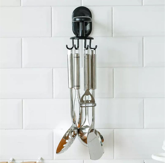 Plastic Kitchen Hanger 14.5x14cm Black