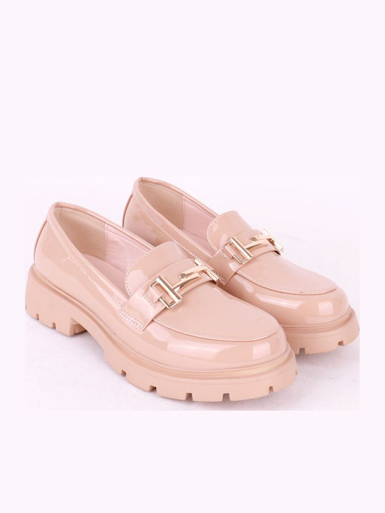 Damen Mokassins in Beige Farbe