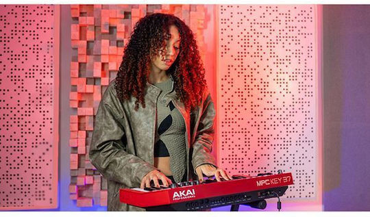 Akai Proffesional Tastatur MPC Key 37 mit 37 Tasten Standard Berührung Rot