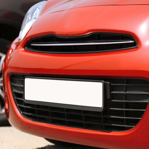 Rame Plăcuță de Înmatriculare Auto Plastice 1 x 1cm Negru 2buc