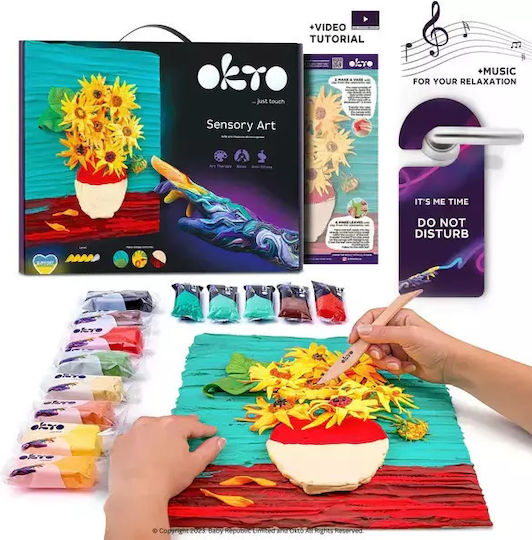Okto Diy Creative Sensory Painting Set 3d With Clay Vincent Van Gogh Sunflowers (12-99 Years) 10008