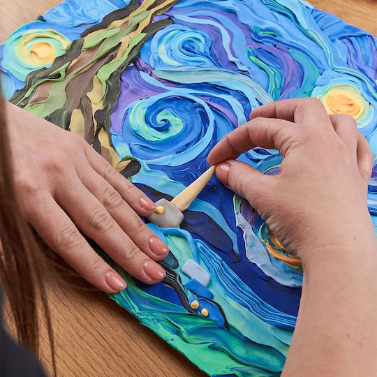 Okto DIY Creative Sensory 3D Painting Set with Clay Starry Night (Ages 12-99) 10005