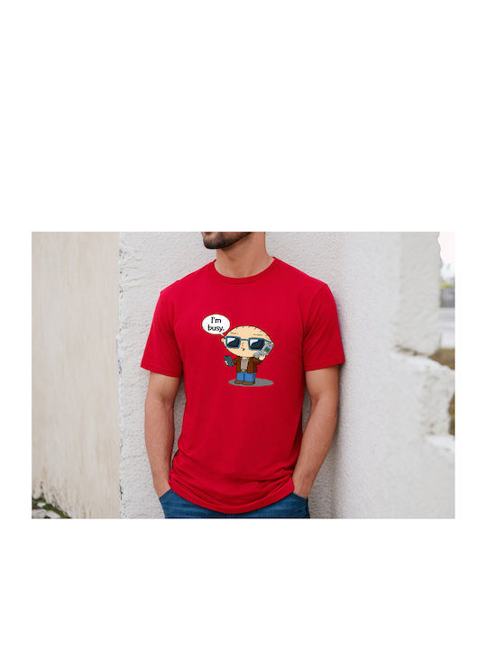 Fruit of the Loom Family Guy Stewie Griffin Original T-shirt Κόκκινο Βαμβακερό