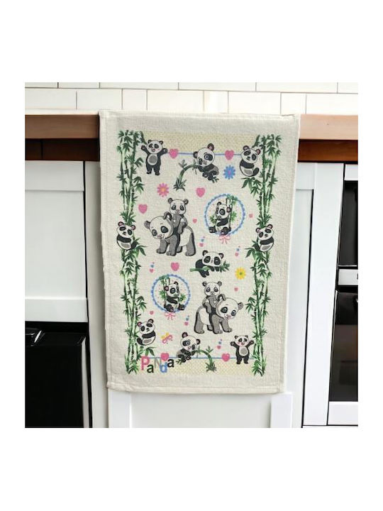 Linea Home Tea Towel made of 100% Cotton in Green Color 30x50cm 1pcs