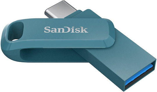 Sandisk Ultra Dual 256GB USB 3.1 Stick mit Verbindung USB-A & USB-C Blau
