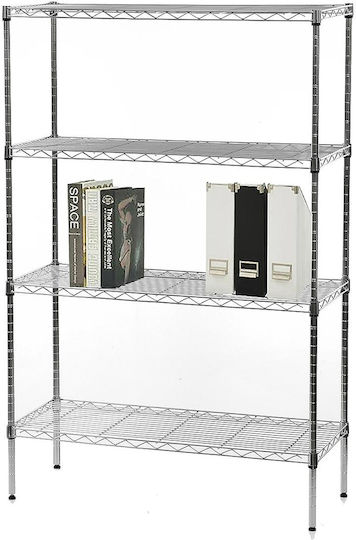 ArteLibre Rafturi de baie Raft Baie Metal 89x34x137cm Argintie