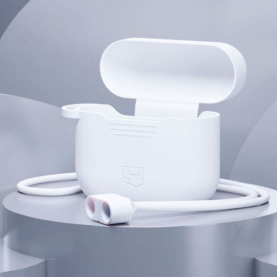 3MK Θήκη Σιλικόνης σε Λευκό χρώμα για Apple AirPods