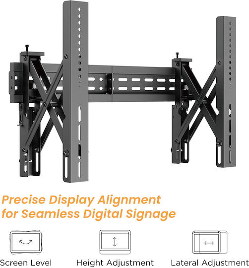 Brateck LVW02E-46T Wandhalterung für Fernseher mit Arm bis 70" und 70kg Schwarz