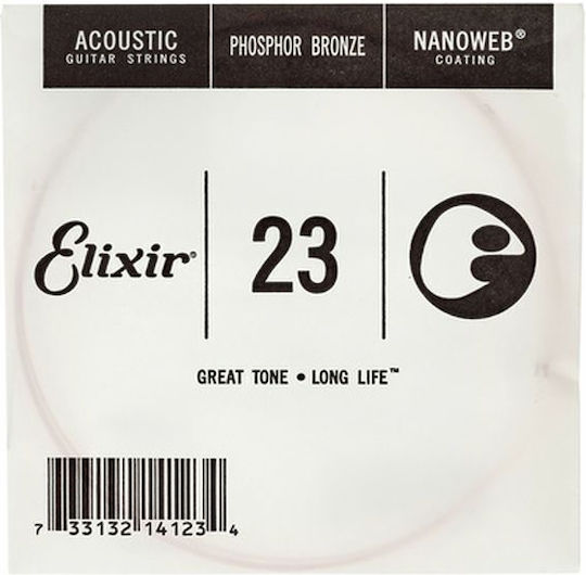 Elixir Coardă Fosfor bronz Individuală pentru Chitară acustică Nanoweb Ball End 23"