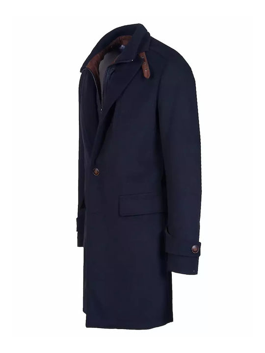 Ανδρικό Παλτό Navy Μπλε