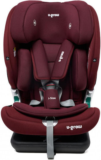 U-Grow Goldfix Plus Καθισματάκι Αυτοκινήτου High-back Booster i-Size με Isofix Rosu