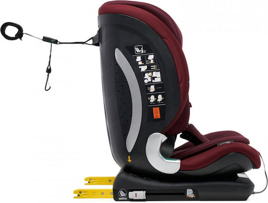 U-Grow Goldfix Plus Καθισματάκι Αυτοκινήτου High-back Booster i-Size με Isofix Rosu
