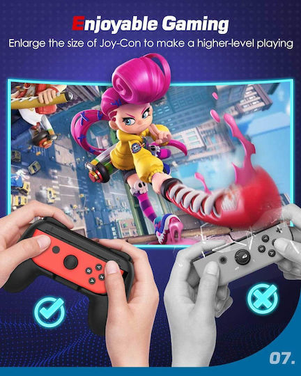 Nintendo MoKo Lily Зарядна станция за 2 контролера Превключвател / Превключвател OLED Черен