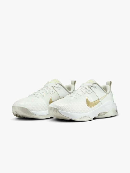 Nike Zoom Bella 6 PRM Γυναικεία Αθλητικά Παπούτσια για Προπόνηση & Γυμναστήριο Summit White / Sea Glass / Light Lemon Twist / Metallic Gold Star