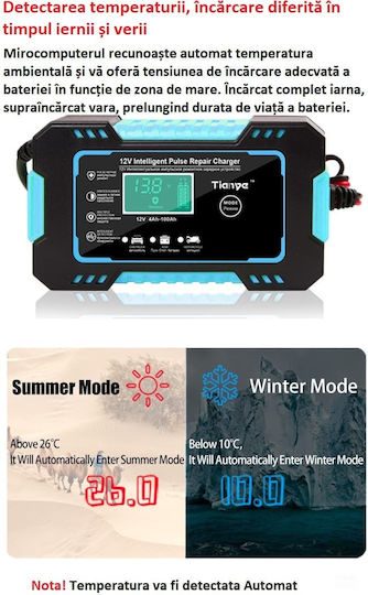 Încărcător Baterie Auto & Motocicletă 12V