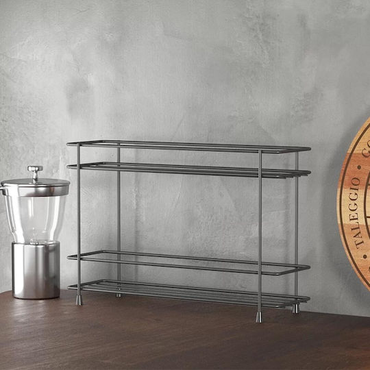 Tekno-Tel Suport De Masă Inox 32.5x8x21.5cm Negru