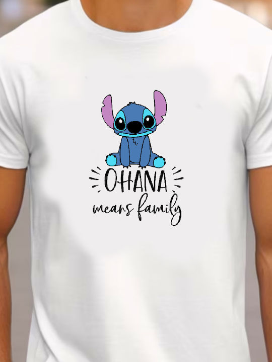 Fruit of the Loom Lilo And Stitch Original T-shirt White Cotton