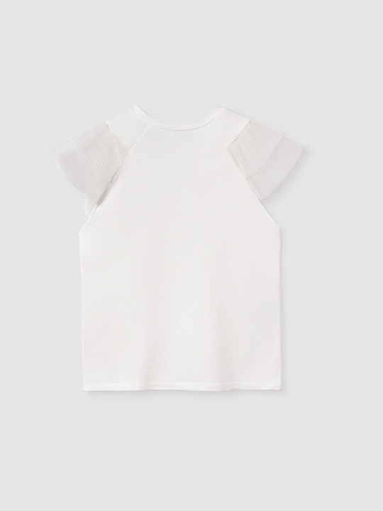 Mayoral Kids Blouse Short Sleeve White