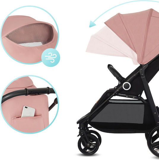 Kinderkraft Grande Plus Cărucior pentru Bebeluși Potrivit pentru Nou-născut Roz 9.8kg