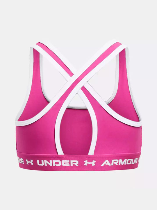 Under Armour Crossback Kinder Bustier Rebel Pink / White 1Stück