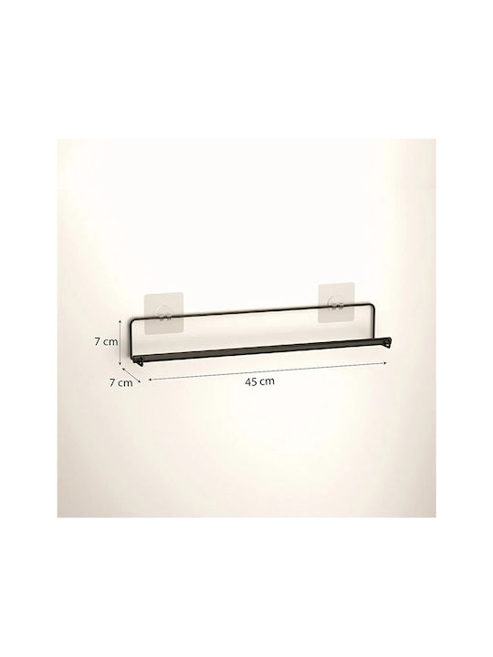Tekno-Tel Schiene Badezimmer Einzel Wandmontage ​7x7cm Inox Schwarz