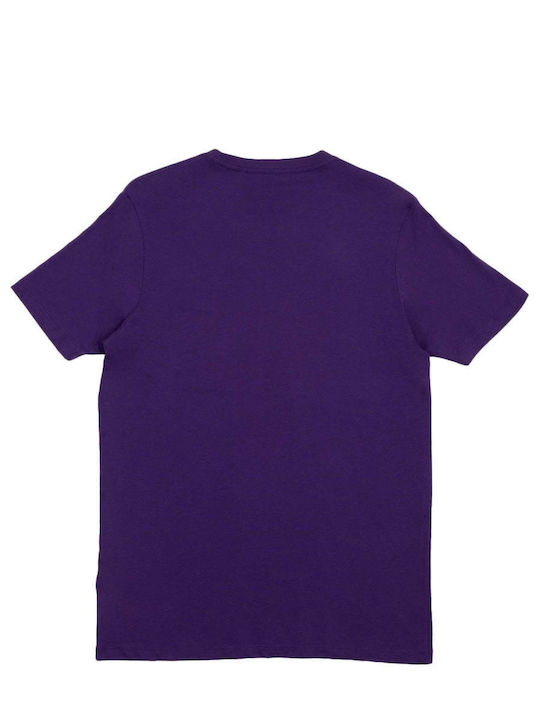 Mitchell & Ness Bărbați T-shirt Sportiv cu Mânecă Scurtă Violet