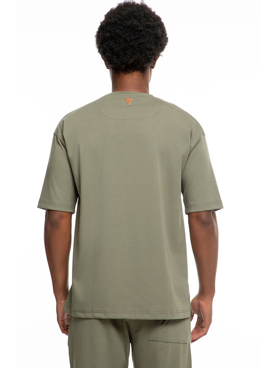 Vittorio Artist Men's Short Sleeve T-shirt Khaki