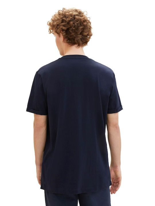 Tom Tailor Men's Short Sleeve T-shirt Blue