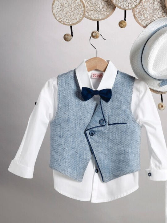 New Life Costum De Botez Albastru 6 Bucăți