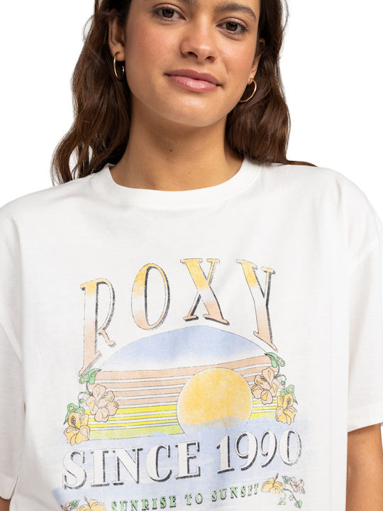 Roxy Γυναικείο Oversized T-shirt Λευκό